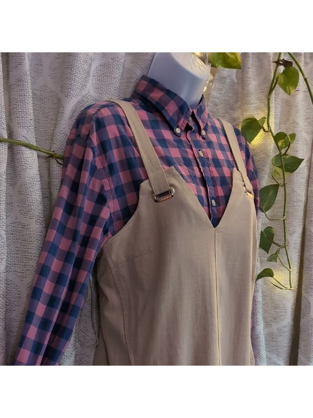 Bubble Gum Pink & Blue Checked Shirt From American Eagle - Picture 6 of 6